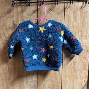 jumping beans Blue Sherpa Sweatshirt with Multicolor Stars